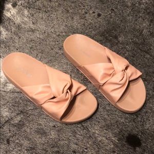 Pink Steve Madden Pool Slides